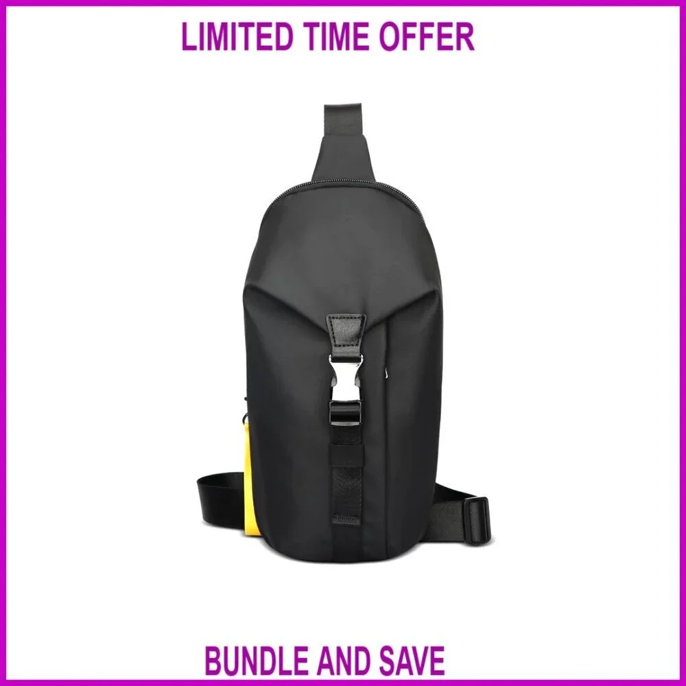 Microfiber Sling Bag with Water-Repellent Exterior for Commuting